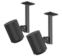 Dinghosen Set of 2 Ceiling Mount for Sonos Era 100 and Era 100 SL Black | ±90° swivel, +15°/-30° tilt, holder for Sonos Era 100, space-saving, mounting material included