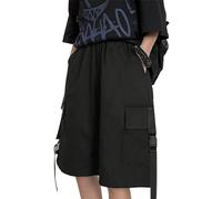 DINGJIUYAN Loose Cargo Shorts Women Large Pocket Harajuku Japan Shorts Girl Couple Korean Street Summer Hip Hop Short Pants