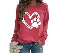 DINGJIUYAN Oversized Sweatshirt Women Sweatshirts for Women UK Graphic Tunic Tops Long Sleeve Crewneck Fall Winter Pullover Oversized Heart Print Kawaii Clothes Sweatshirt