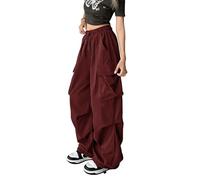 DINGJIUYAN Parachute Cargo Harem Pants Women Gothic Y2k Plus Size Elastic Waist Trousers Harajuku Punk Jogger
