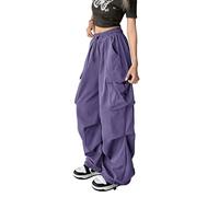 DINGJIUYAN Parachute Cargo Harem Pants Women Gothic Y2k Plus Size Elastic Waist Trousers Harajuku Punk Jogger