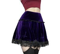 DINGJIUYAN Purple Mini Skirt, White Pleated Skirt, Cool Skirt - Cool Skirts for Women