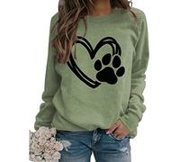 DINGJIUYAN Womens Tunic Tops Sweatshirts for Women UK Graphic Tunic Tops Long Sleeve Crewneck Fall Winter Pullover Oversized Heart Print Kawaii Clothes Sweatshirt