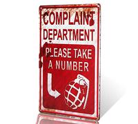 dingleiever-Complaint department pls take a number wholesale novetly matel parking sign