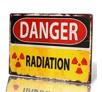 dingleiever - Danger Sign-Danger Radiation Allied Military Vintage Metal Sign -Funny Vintage Signs