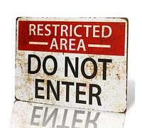 dingleiever - Restricted Area Sign -Do Not Enter Wall Art Sign 812 inch