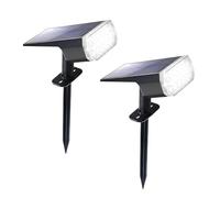 DINGLILIGHTING Solar Lights Outdoor Waterproof: IP65 Led Spot Light Decorations for Garden - 3 Lighting Modes Solar Powered for Yard - Dust to Dawn Uplighting Landscape Pathway Drive 2PC White