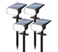 DINGLILIGHTING Solar Lights Outdoor Waterproof: IP65 Led Spot Light Decorations for Garden - 3 Lighting Modes Solar Powered for Yard - Dust to Dawn Uplighting Landscape Pathway Drive 4PC White