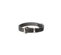 Dingo 11092 Leather Collar Natural Elegance Premium Dog Collar Natural Leather Handmade Chrome-Plated Buckle Durability 2.0 x 50 cm Grey