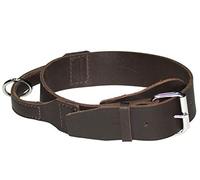 Dingo Brown Collar with a Handle Handmade of Soft Leather Especially for Guard Shepherd Breeds 13103