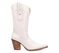 Dingo Brown Rhythm N' Blues Leather Women's Western Snip Toe Boots DI2241, White, 9 UK
