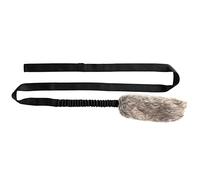 DINGO Fleece Dog Toy Bungee Handle Squeaky Chaser 150 cm Black, 15585