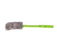 DINGO Fleece Dog Toy Bungee Handle Squeaky Chaser 55 cm Green, 15584-2