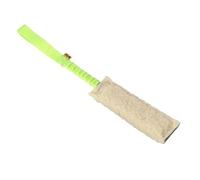 DINGO Fleece Tug Toy, Lightweight and Fluffy Dog Chaser Handmade from Wool, 1 Bungee Handle, Soft Toy for Dogs Training, Tug of War, Chasing and Play, Natural Material, Green (15599)