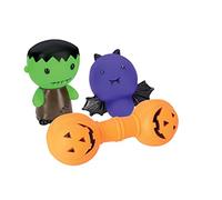 Dingo FREAKY-SQUEAKY dog toys, Halloween 3 pcs set: Pumpkin dumbbell + Victor + Nocek - funny toys for small and medium dogs, Vinyl
