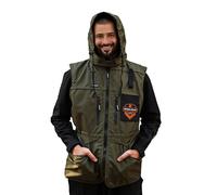 DINGO GEAR All-season Training Vest with a Hood, Reflective Trim, Multiple Functional Pockets, Handmade of Polyester & Mesh, Designed for Dog Training and Shows, Colour - Green, Size - 3XL (S01517)