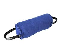 DINGO GEAR Berta Tug Toy for Bite Training, IGP, Fetch, Obedience, Dog Sports, Hand Sewn Strong Stitching French Material Bite Tug 2 Handles, Candy Shape - Blue S00097