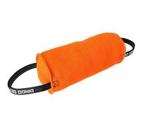 DINGO GEAR Berta Tug Toy for Bite Training, IGP, Fetch, Obedience, Dog Sports, Hand Sewn Strong Stitching French Material Bite Tug 2 Handles, Candy Shape - Orange S00098