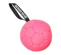DINGO GEAR Dog Ball Leatherette Ø 18 cm Filled with Silicone Fiber Hand Sewn 1 Sturdy Handle for Training, Fetch, Obedience, Play, Medium to Very Large Breeds - Neon Pink S02683