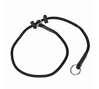 DINGO GEAR Dog Training Collar Hand Sewn Strong Braided Cord Two Limiters Waterproof for Training IGP Agitation Bite Work Obedience XS - Black (S04046)