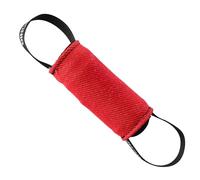 DINGO GEAR Dog Training Tug Toy Cylinder-Shaped Dummy for IGP, Bite Lessons, Dog Sports, Retrieve, Tug of War, Play, 2 Handles, Red Nylcot 15 x 8 cm (S02804)