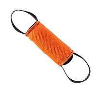 DINGO GEAR Dog Training Tug Toy Cylinder-Shaped Dummy for IGP, Bite Lessons, Dog Sports, Retrieve, Tug of War, Play, 2 Handles, Orange Nylcot 15 x 8 cm (S02805)