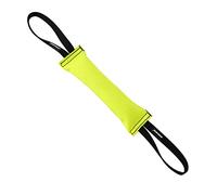 DINGO GEAR Firehose Bite Tug 2 Handles Heavy Duty Toy for K9 IGP Dog Training Sports Play Fetch Bite Work Floating Tug of War to Fire Up Prey Drive Size XXL Yellow S00305