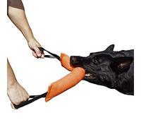 DINGO GEAR Nylcot Bite Tug for Dog Training K9 IGP & Fun, 2 Handles, Orange 45 x 8 cm