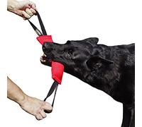 DINGO GEAR Nylcot Bite Tug for Dog Training K9 IGP & Fun, 2 Handles, Red 28 x 7 cm