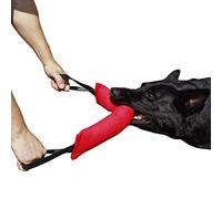 DINGO GEAR Nylcot Bite Tug for Dog Training K9 IGP & Fun, 2 Handles, Red 45 x 8 cm