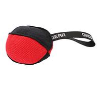 DINGO GEAR Professional Tug Toy Strong Handle for Heavy Duty Training IGP Dog Sports Play Hand Sewn French Material Dog Ball Ø 11 cm - Black and Red S02780