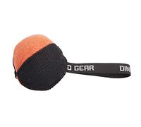 DINGO GEAR Professional Tug Toy Strong Handle for Heavy Duty Training IGP Dog Sports Play Hand Sewn French Material Dog Ball Ø 11 cm - Black and Orange S02787