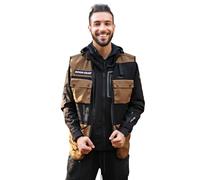 DINGO GEAR Professional Vest for Dog Training, Handmade from Ripstop and Mesh, Many Functional Pockets, Lightweight, Colour - Coyote Brown, Size - XXL (S01498)