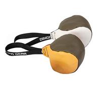 DINGO GEAR Set: 2 x Soft Genuine Leather Ball with One Handle for Dog Training Fetch Play, Hand Sewn Natural Leather Scent Dog Toy Puppy Young Dogs Training, Assorted Colours (Set: 2 balls Ø 11 cm)