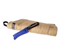 DINGO GEAR Set: Extra Soft Jute Bite Sleeve with Nylcot Tug Toy, Bite Training Tools for IGP Dog Sports Services, Level 2 Intermediate - Ecru & Blue (S10041)