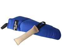 DINGO GEAR Set: Midi Soft Nylcot Bite Sleeve with Jute Tug Toy, Bite Training Tools for IGP Dog Sports Services, Level 3 Advanced - Blue & Ecru (S10050)