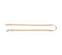 DINGO Genuine Leather Dog Leash, Handmade Lanyard, Strong, Riveted, 120 cm Long for Dog Walks, Daily Use, Natural Colour, 1.8 cm Thin (10011)