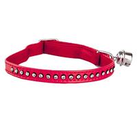 Dingo Glamour Collar with Bell and Crystals and Bell for Cat Sake, Red 21266