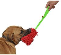 Dingo Microfibre Dog Toy with a Squeaker, 1 Handle Chaser, Handmade Tug Toy for Dog Training Agility Retrieve Play, Prey Drive Booster 55 cm Long Tug Red (15654)