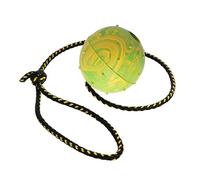 DINGO Nubby Dog Ball - Fully Rubber-Filled, with 60 cm Long Rope - Suitable for Fetching, Dog Sports, Agility, Playtime - Small Size - Random Colour (17320-2)