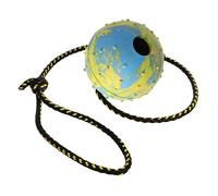 DINGO Nubby Dog Ball - Fully Rubber-Filled, with 60 cm Long Rope - Suitable for Fetching, Dog Sports, Agility, Playtime - Large Size - Random Colour (17298-2)