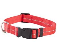 Dingo Red Reflective Collar for Dog Adjustable Made of Material with Plastic Safety Clasp 11544