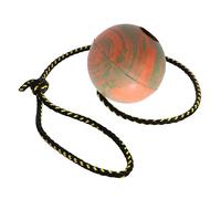 DINGO Smooth Dog Ball - Fully Rubber-Filled, with 60 cm Long Rope - Suitable for Fetching, Dog Sports, Agility, Playtime - Medium Size - Random Colour (17299-2)