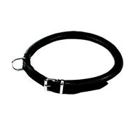 Dingo Soft Leather Collar for Dog in Round Shape Black 12250