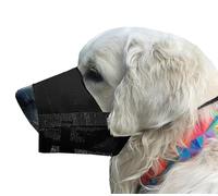 Dingo Waldemar Rutkowski Adjustable Nylon Muzzle Breathable Mesh for Medium Breeds, Doberman, Retriever, Schnauzer, Terrier, M Black 16775-2