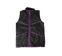 Dingo Waldemar Rutkowski Dog Trainer Vest with Two Zip Pockets, 2 Open Pockets, Hood, Adjustable, Fitted, Waterproof, Black with Purple Trim - Size M (16427)