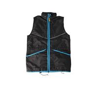Dingo Waldemar Rutkowski Dog Trainer Vest with Two Zip Pockets, 2 Open Pockets, Hood, Adjustable, Fitted, Waterproof, Black with Blue Trim - Size S (16422)