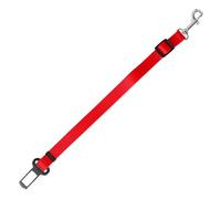Dingo Waldemar Rutkowski Durable Dog Car Seat Belt for Harness Attachment with Swivel Clip and Chrome Buckle, Handmade and Reliable, Size L, Red (16788)
