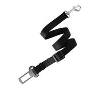 Dingo Waldemar Rutkowski Durable Dog Car Seat Belt for Harness Attachment with Swivel Clip and Chrome Buckle, Handmade and Reliable, Size L, Black (16764)