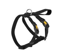 Dingo Waldemar Rutkowski Lightweight and Adjustable Dog Safety Harness for Car Travel with Chrome D-Ring on Back, Polypropylene, Size L, Black (16767)